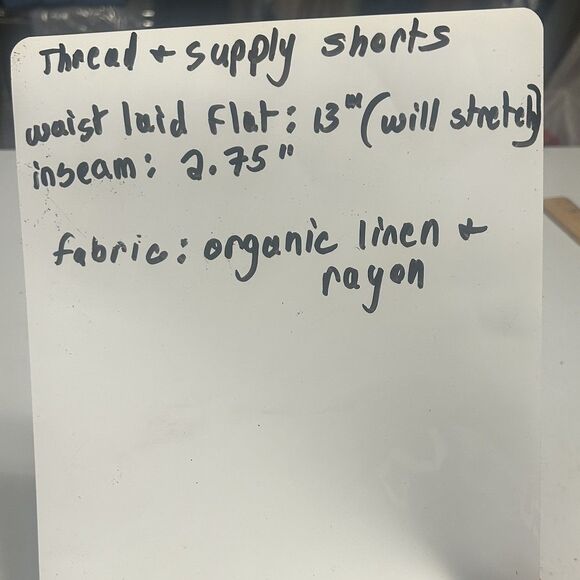 Thread and Supply Set Sail Shorts White Elastic Waist  Size Small - Picture 8 of 8